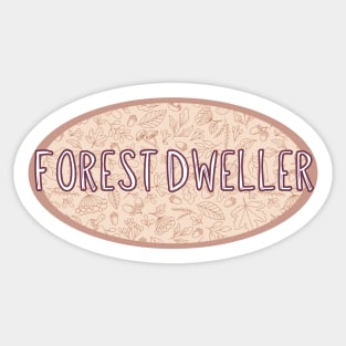 Forest Dweller Line Drawing Sticker